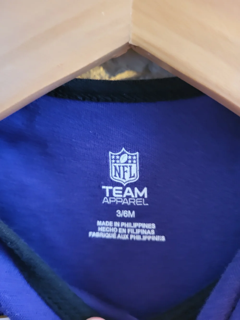 NFL Purple Baby Bodysuit with Black Trim